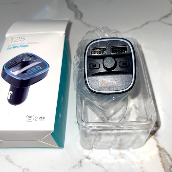 NEW LENCENT FM Transmitter, Bluetooth FM Transmitter Wireless Radio Adapter Car - Picture 3 of 6